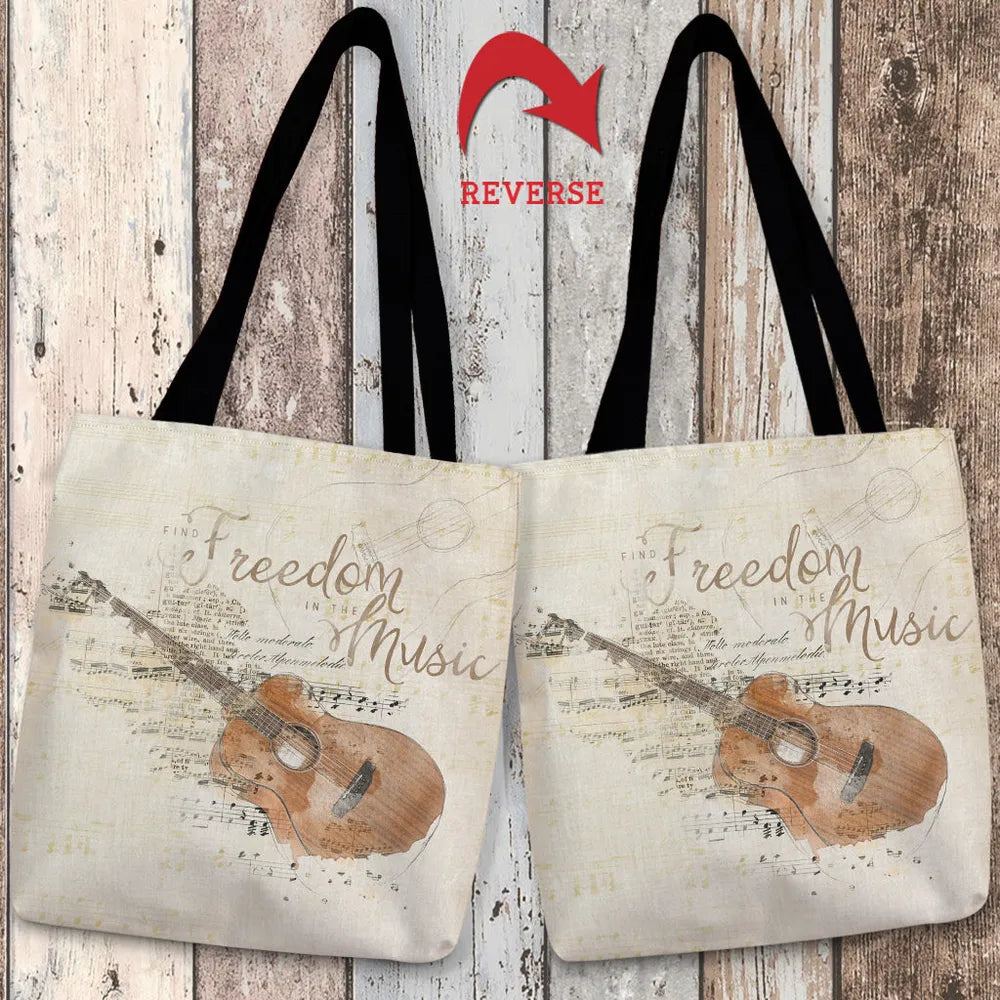 Find Freedom in the Music Tote Bag