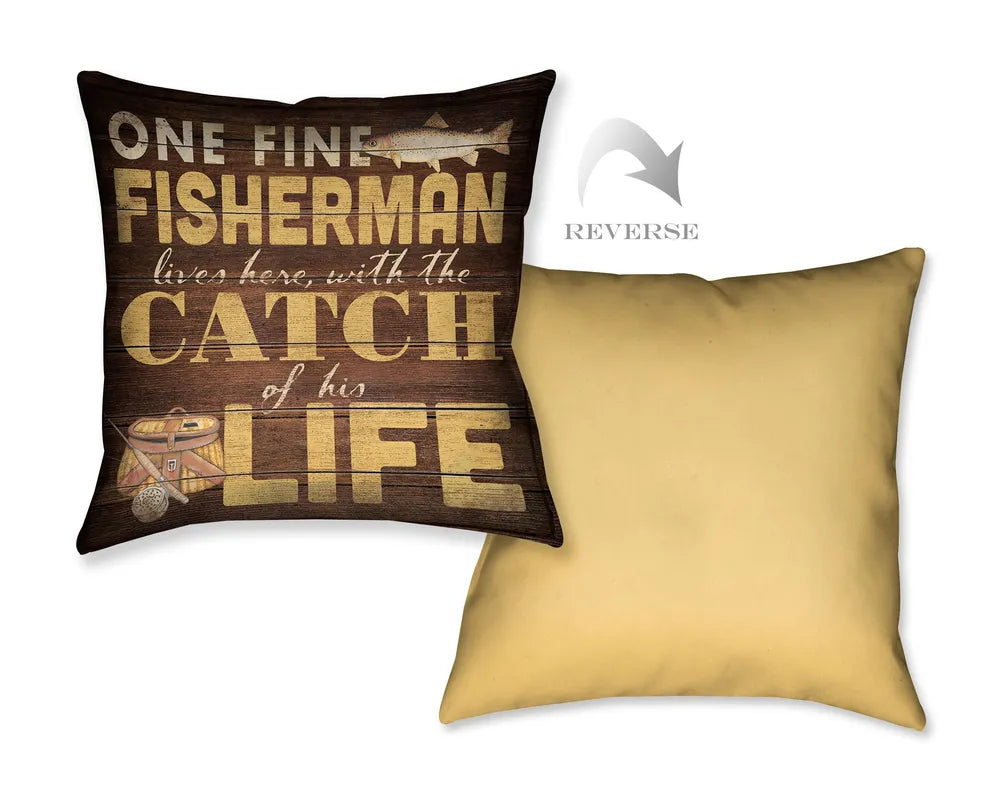 Fine Fisherman Indoor Decorative Pillow 