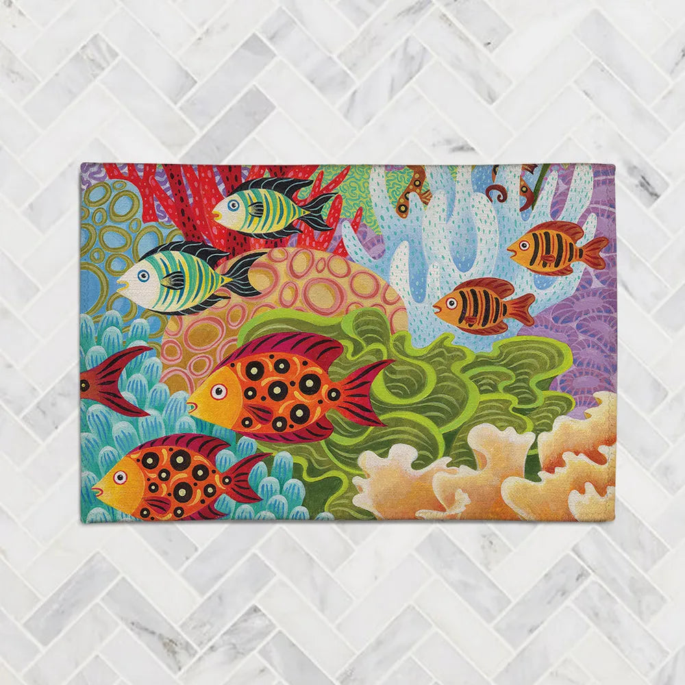 Fish in the Hood Chenille Accent Rug
