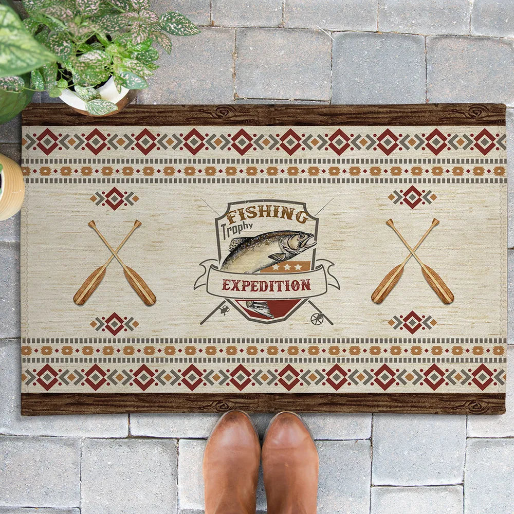 Fishing Expedition Outdoor Door Mat