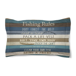 Fishing Rules Comforter Sham