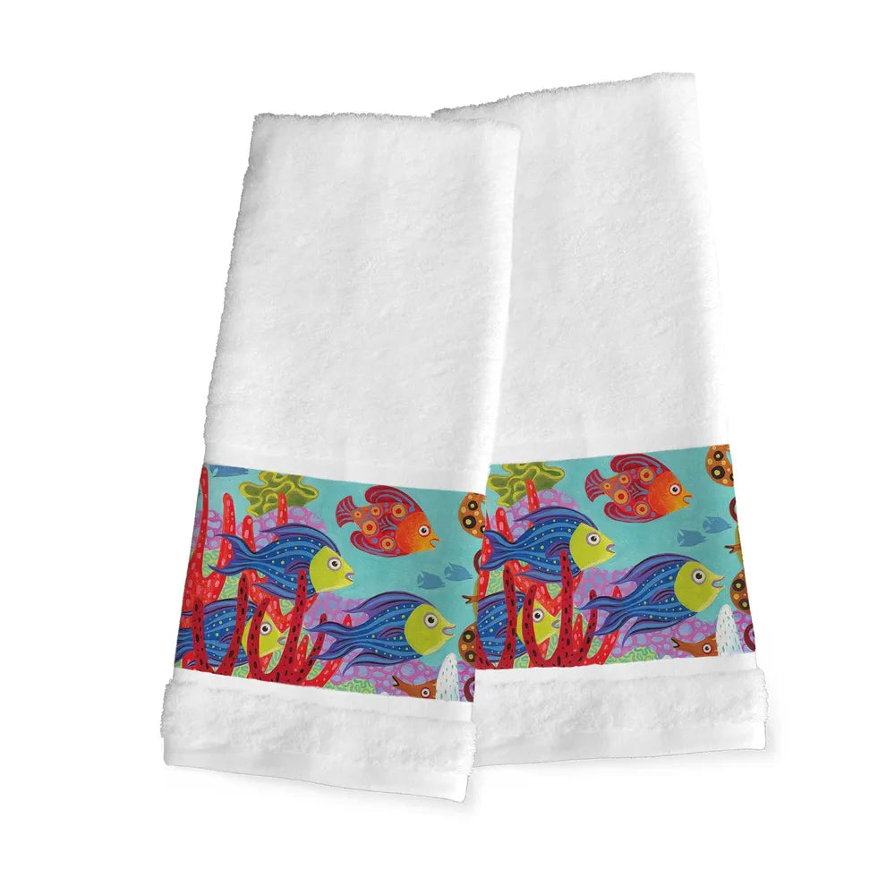 Fish in the Hood Hand Towels - Laural Home