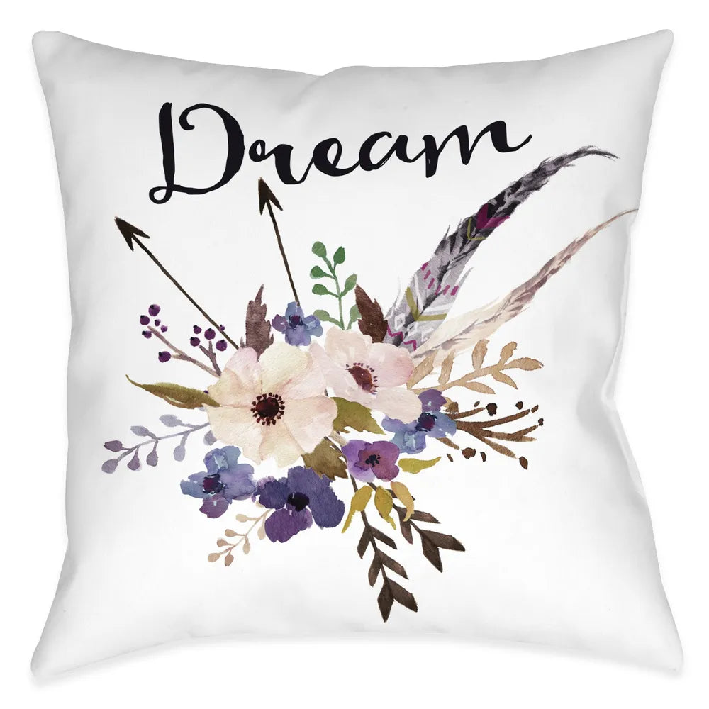 Watercolor Flowers Dream Pillow