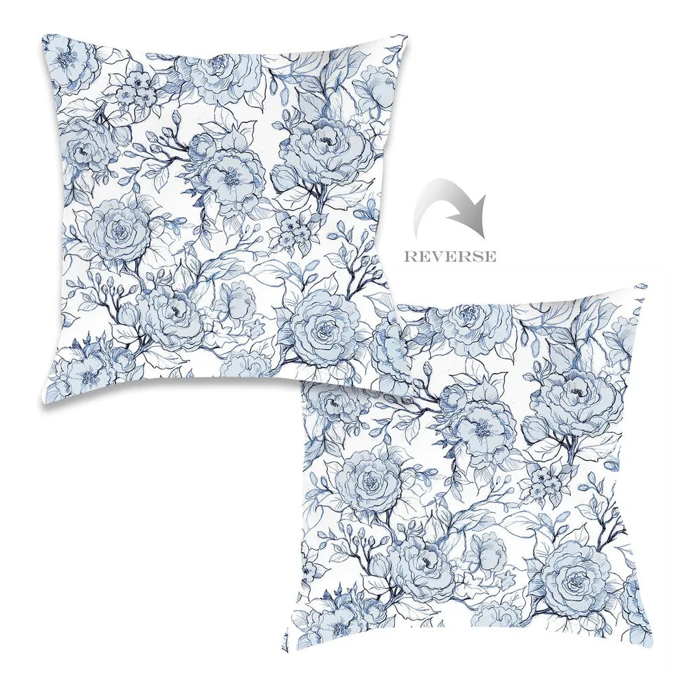 Floral Toile Indoor Decorative Pillow