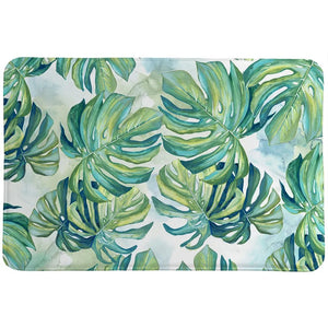 Flourishing Shades Of Green Memory Foam Rug