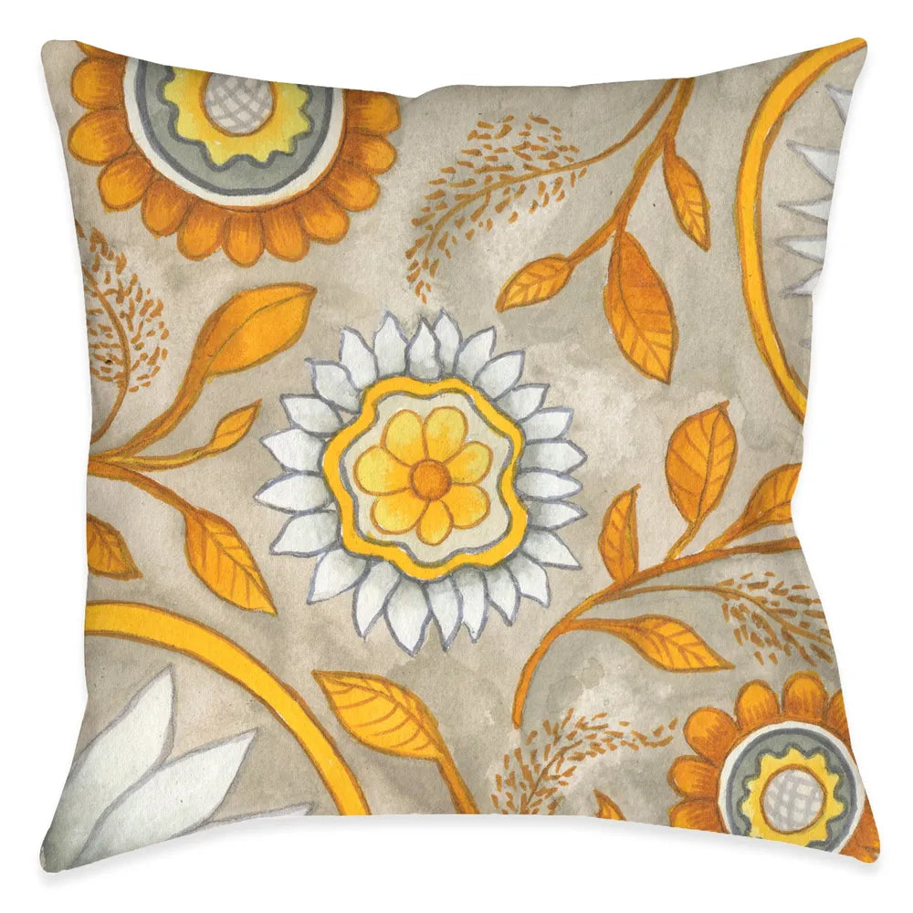 Golden Garden Indoor Decorative Pillow
