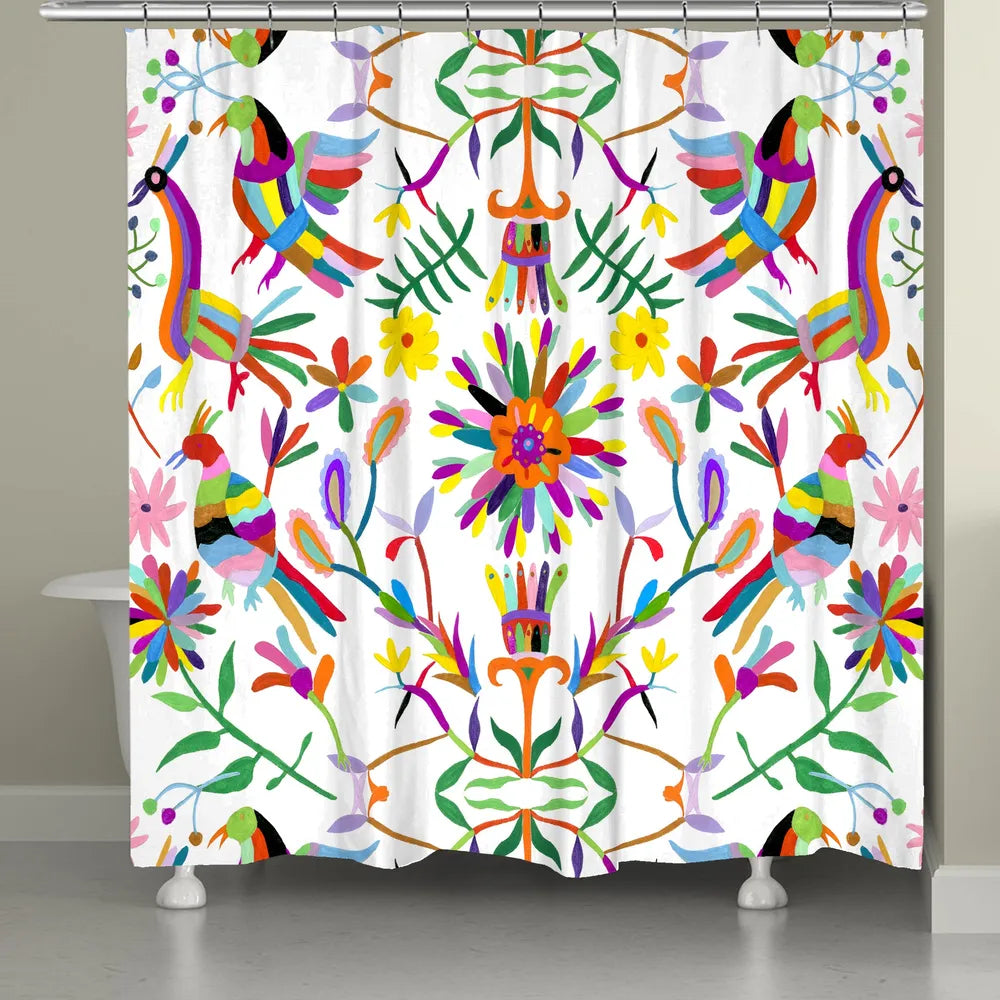 Laural Home 71-in L Fashion Sketchbook Graphic Print Polyester Shower  Curtain at