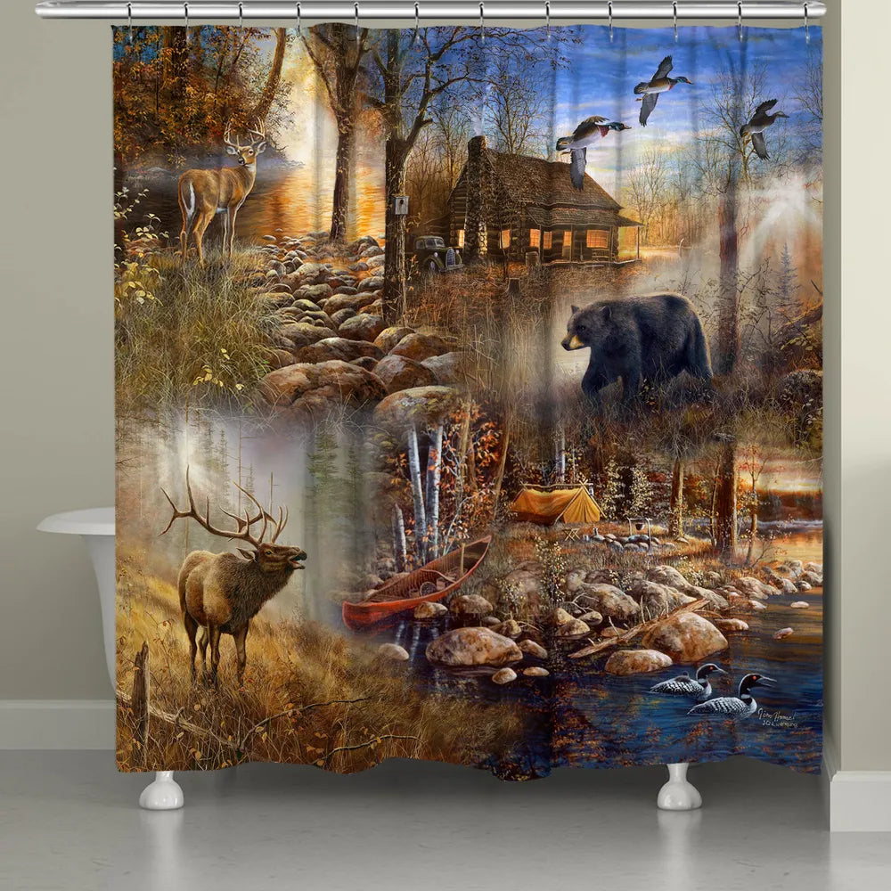 Forest Collage Shower Curtain