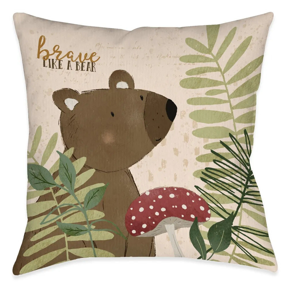 Forest Family Brave Indoor Decorative Pillow