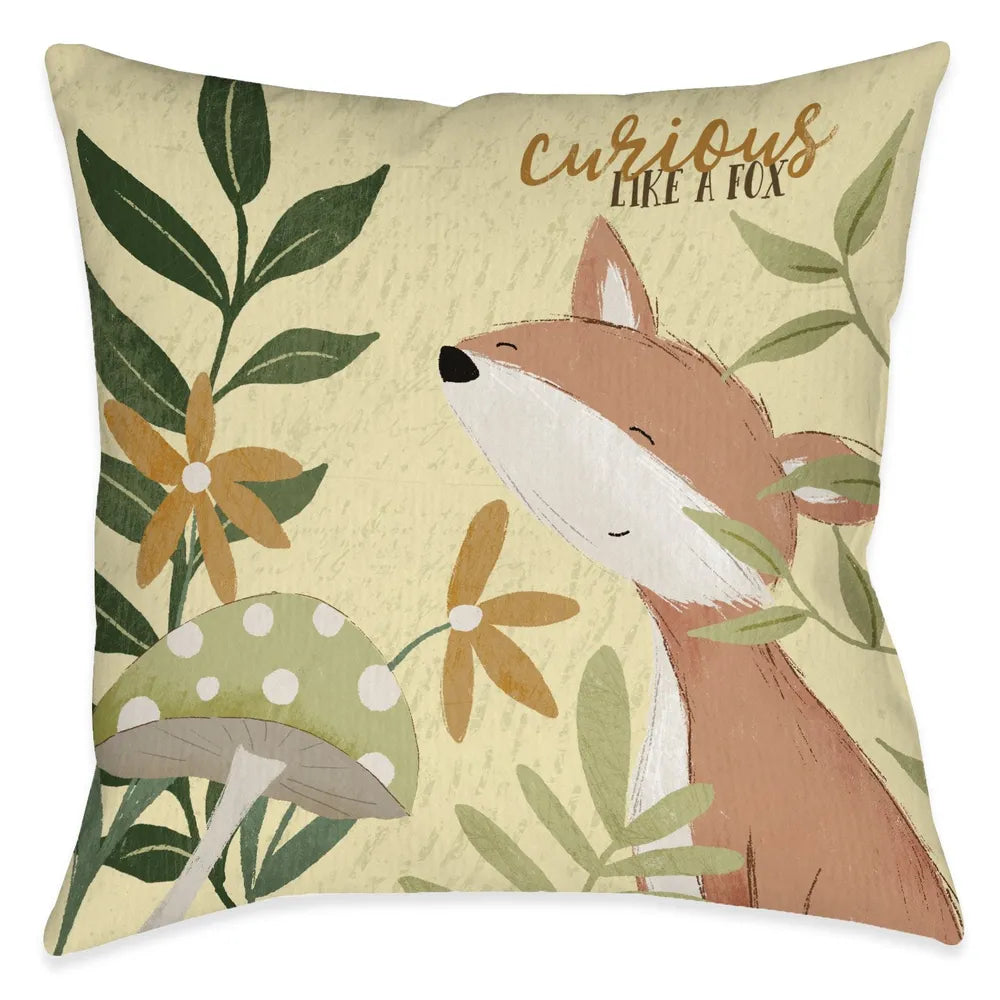 Forest Family Curious Indoor Decorative Pillow