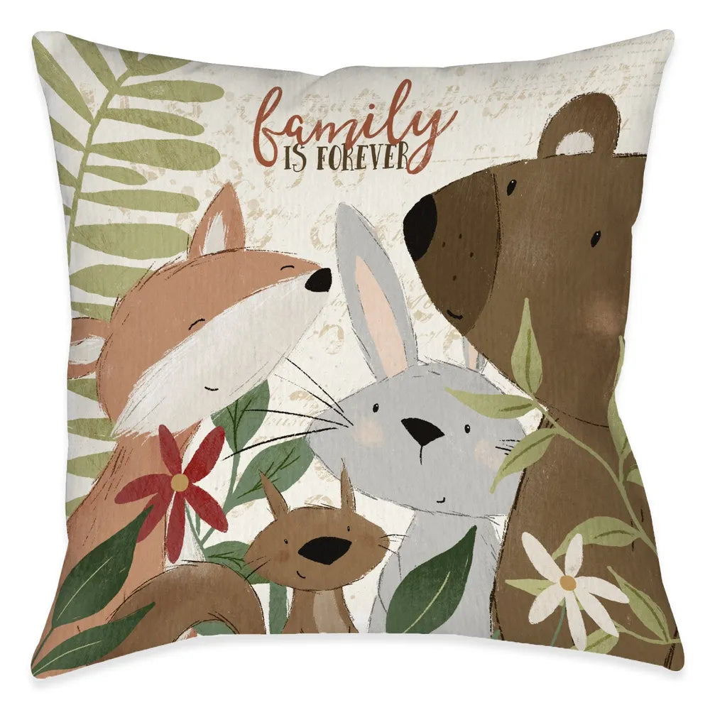 Forest Family Forever Indoor Decorative Pillow