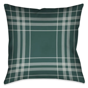 green plaid pillow
