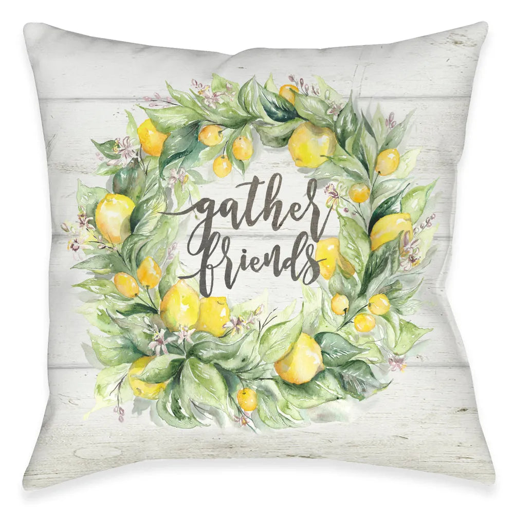 Gather Friends Outdoor Decorative Pillow