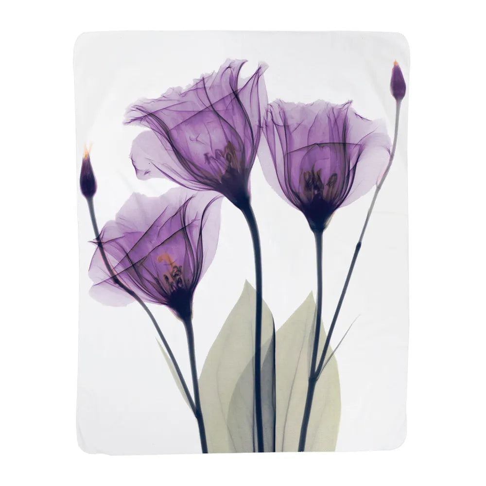 Gentian Hope Sherpa Throw Blanket 