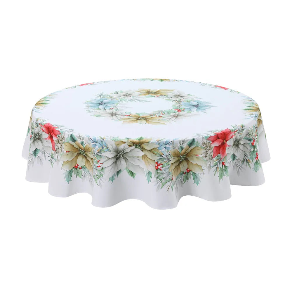 Glad Tidings Round Tablecloth