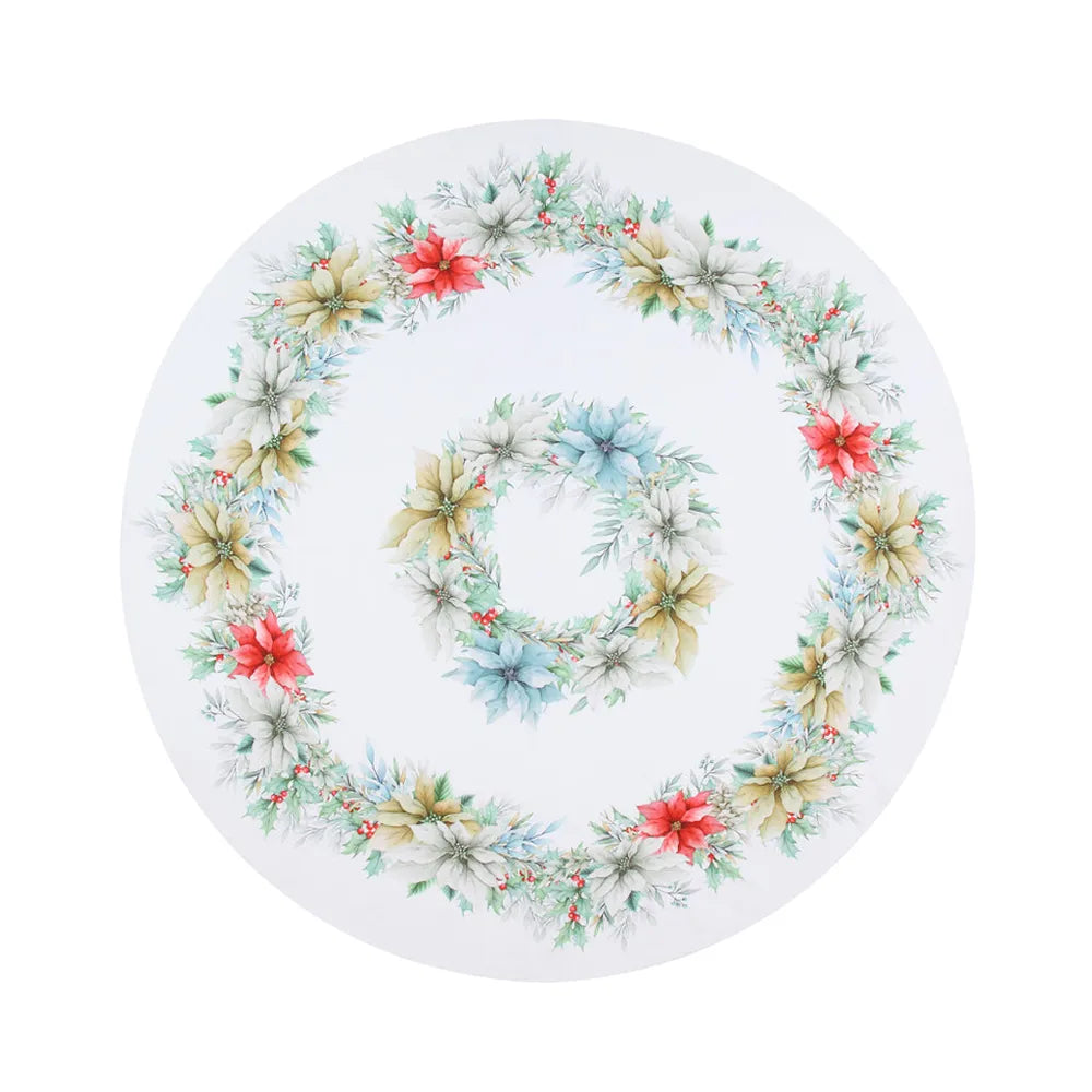 Glad Tidings Round Tablecloth