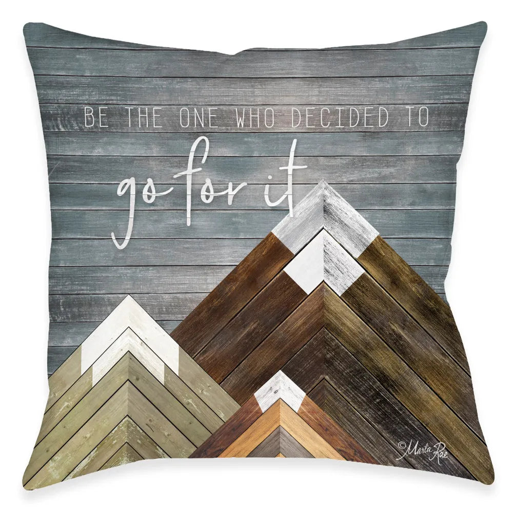 Go For It Outdoor Decorative Pillow
