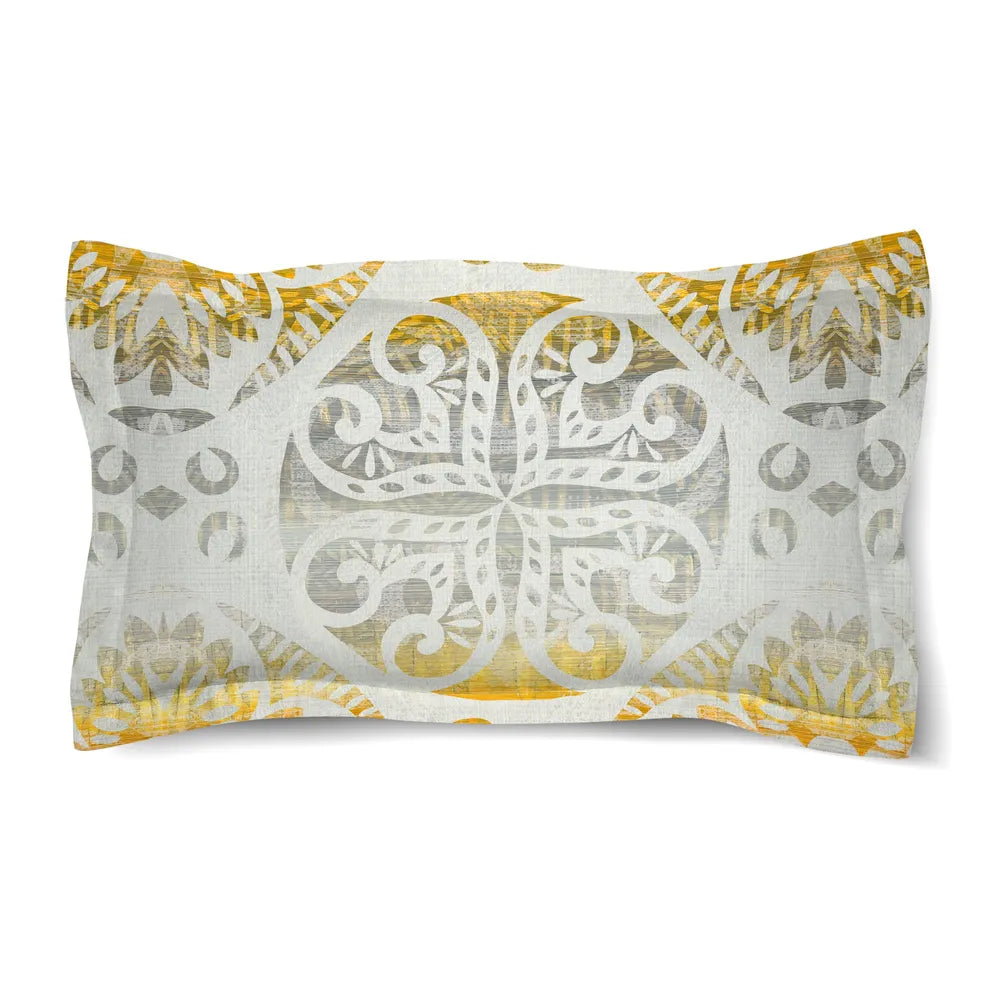 Golden Medallion Comforter Sham