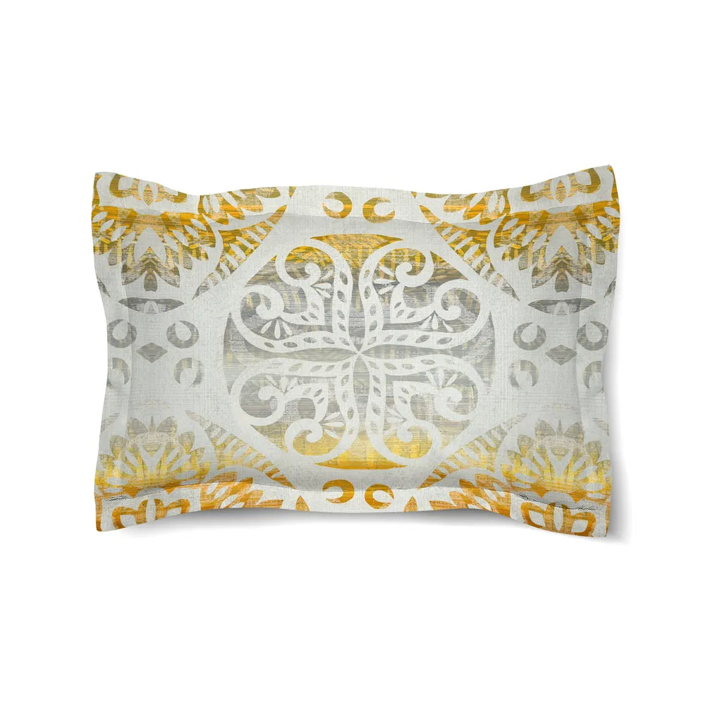 Golden Medallion Comforter Sham