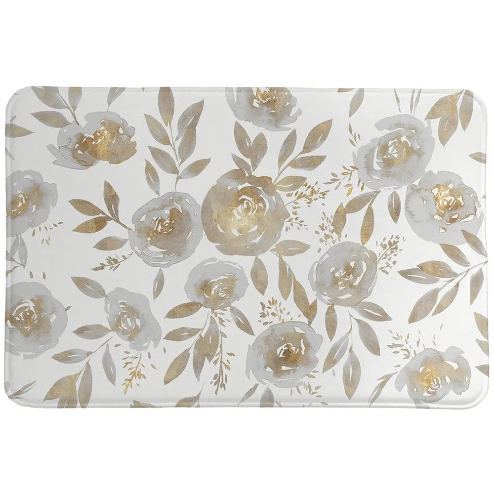 Golden Rose Garden Memory Foam Rug