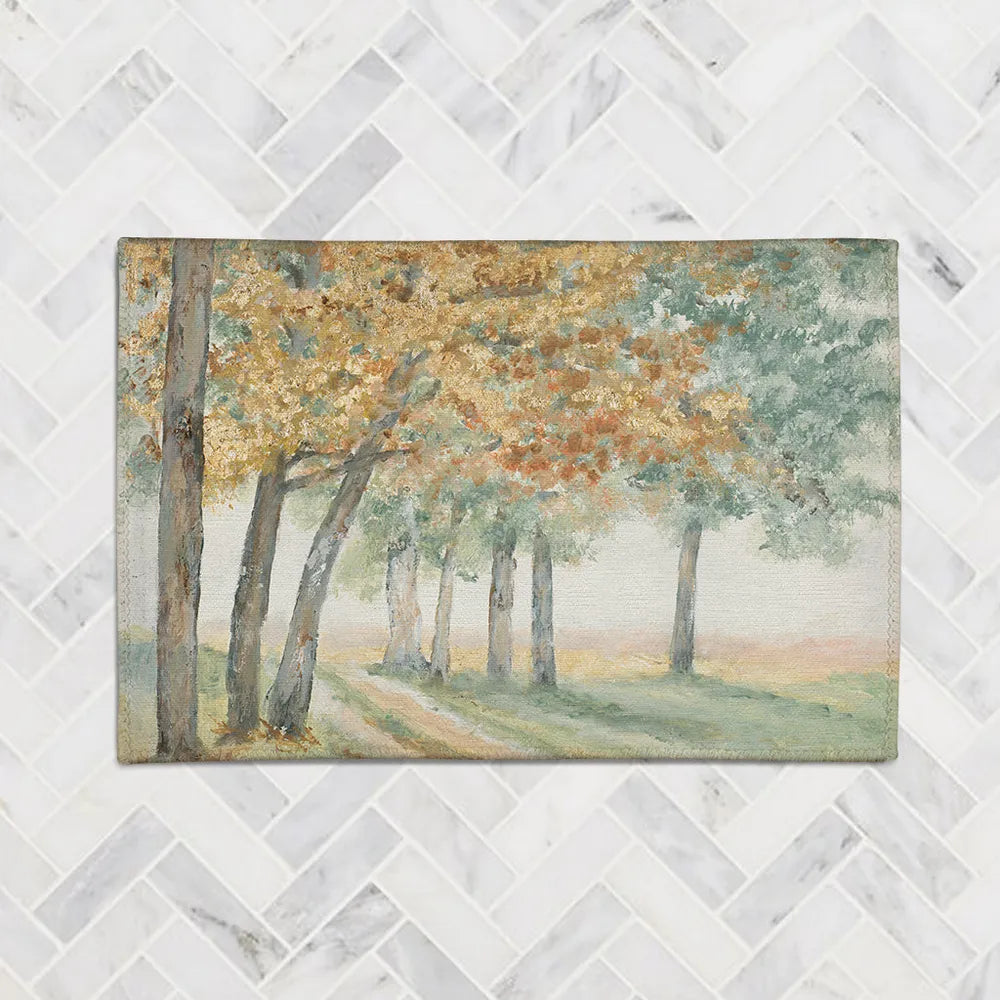 Golden Trees Chenille Accent Rug