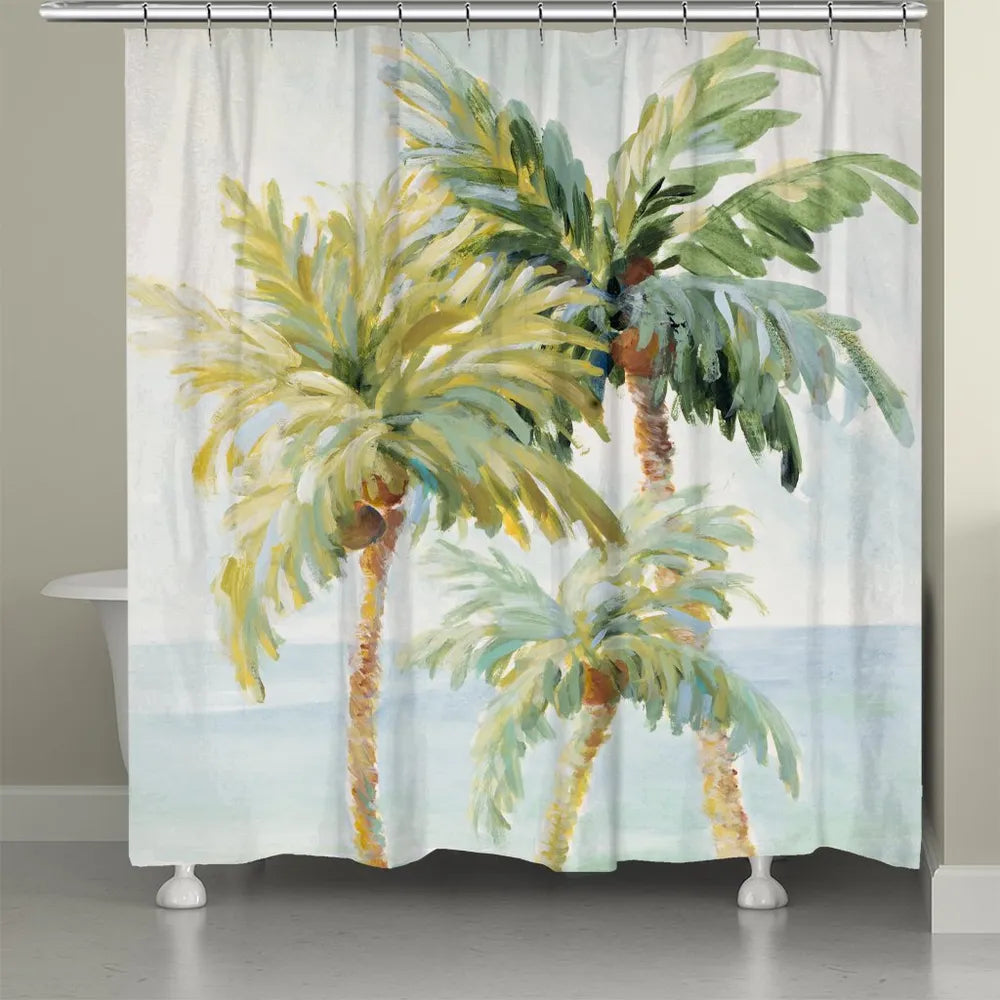 Golden Palm Shower Curtain