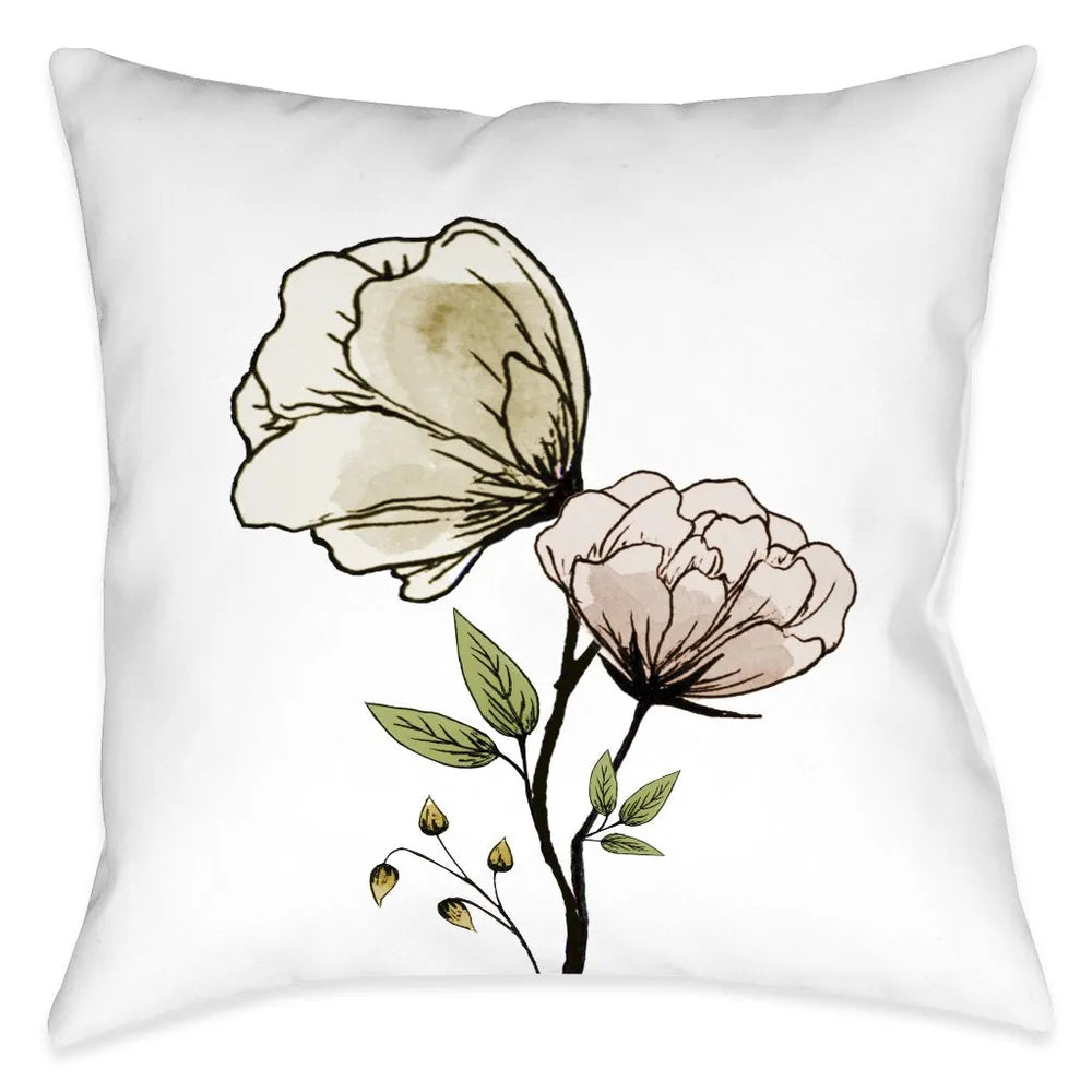 Graceful Floral Pickings Outdoor Decorative Pillow