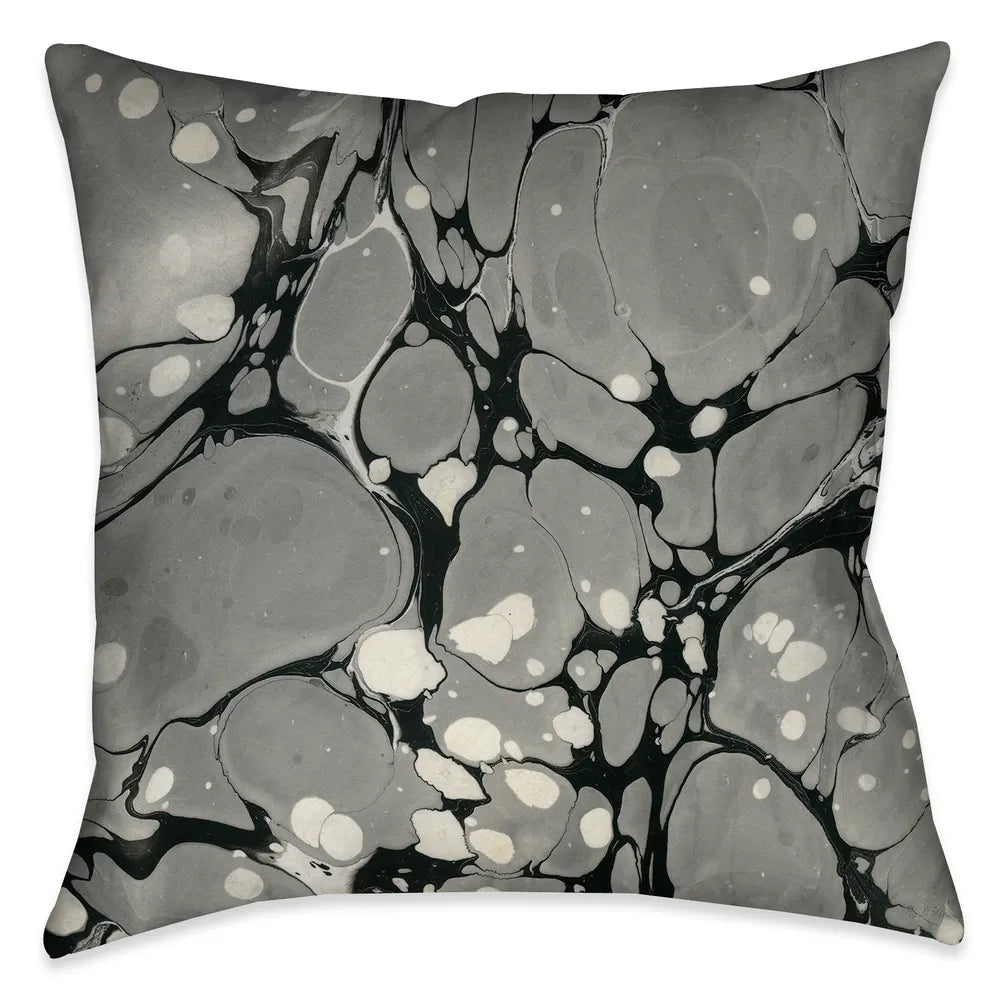 Gray Marble Outdoor Decorative Pillow