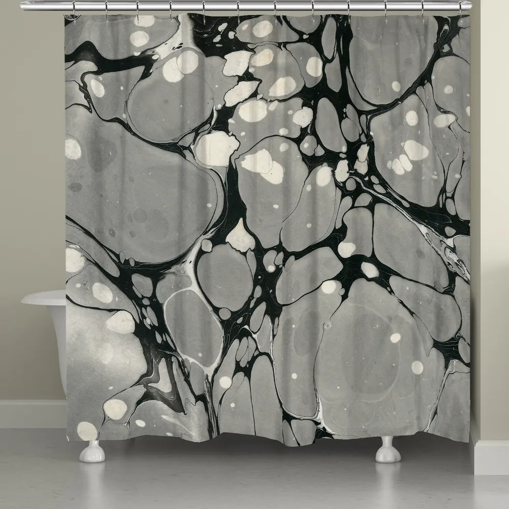 Gray Marble Shower Curtain