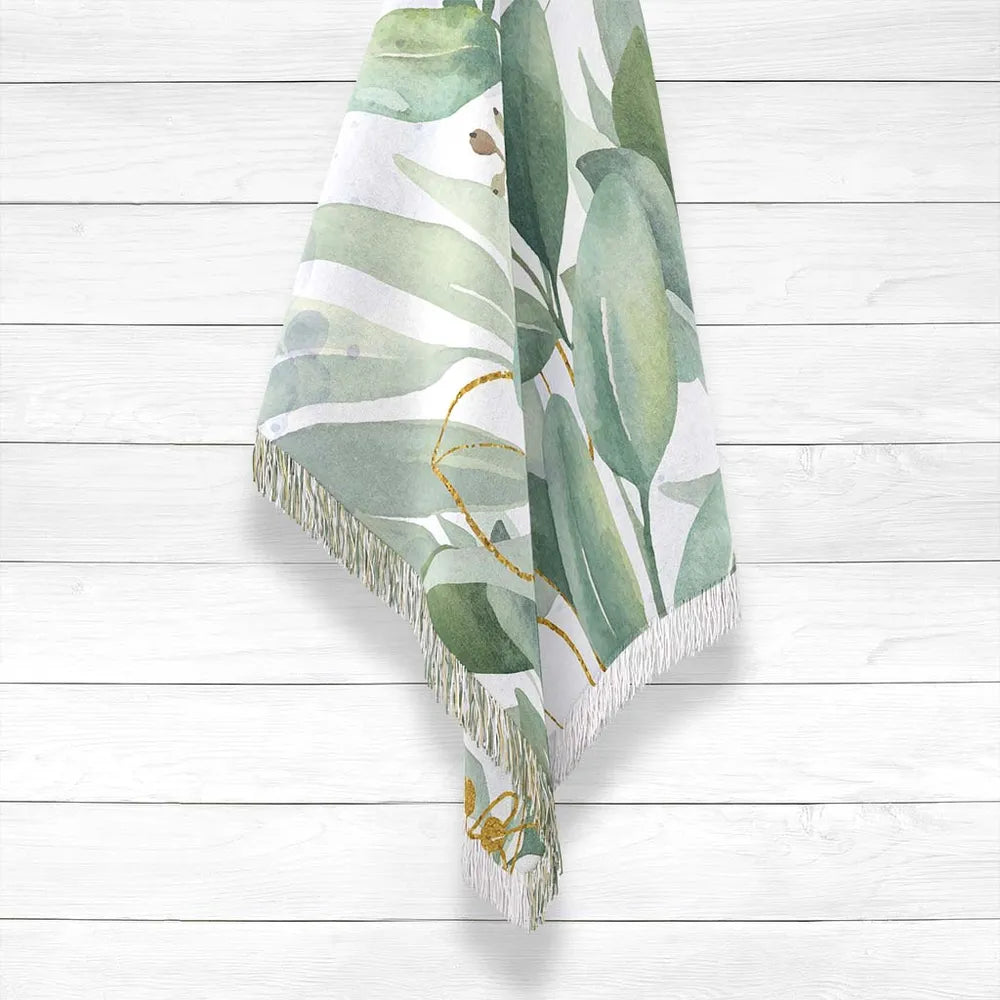 Green Gables Woven Throw Blanket