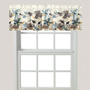 Greige Florals Window Valance