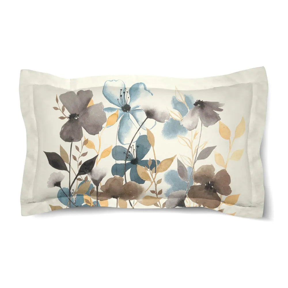Greige Florals Duvet Sham