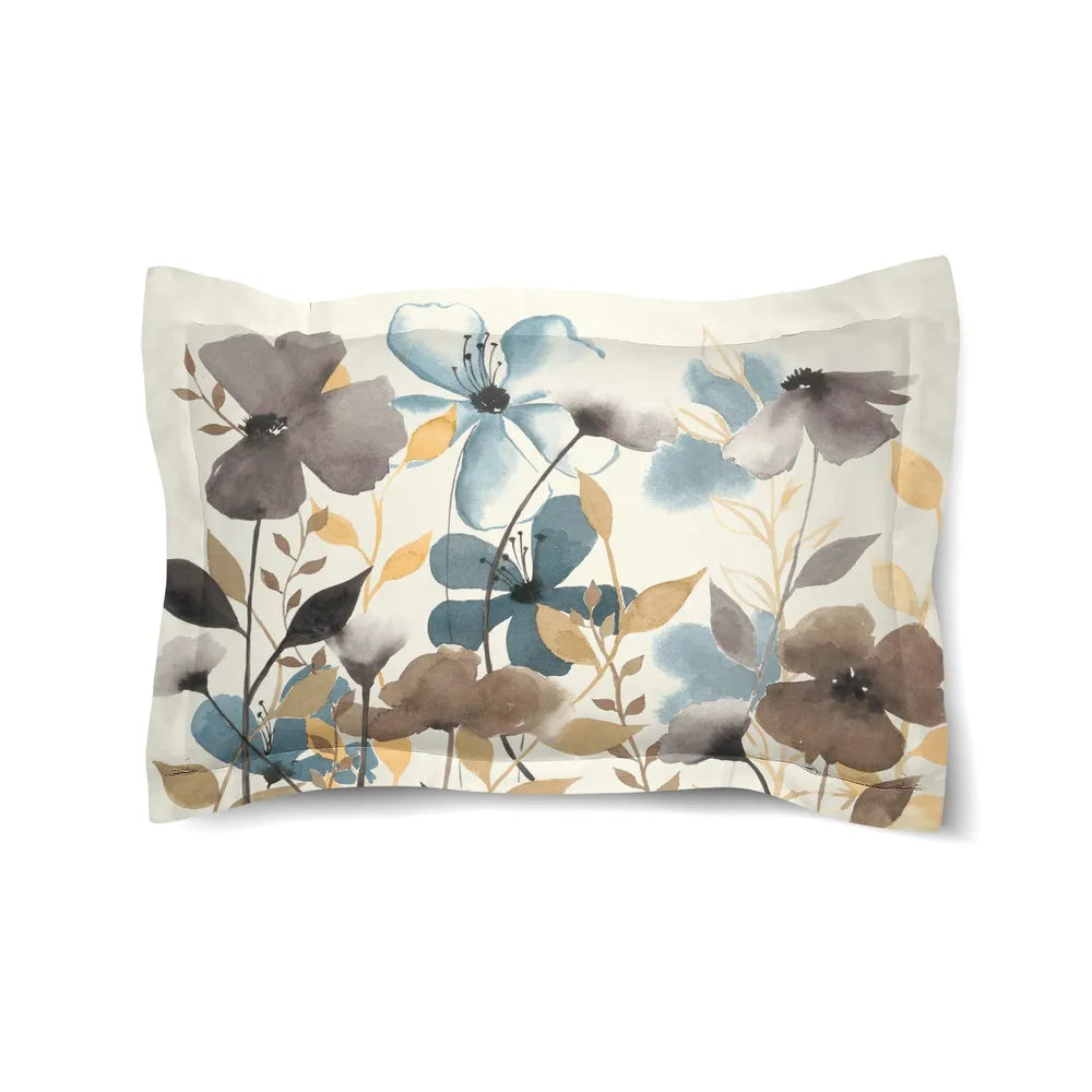 Greige Florals Duvet Sham