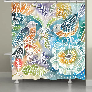 Happy Birds Shower Curtain