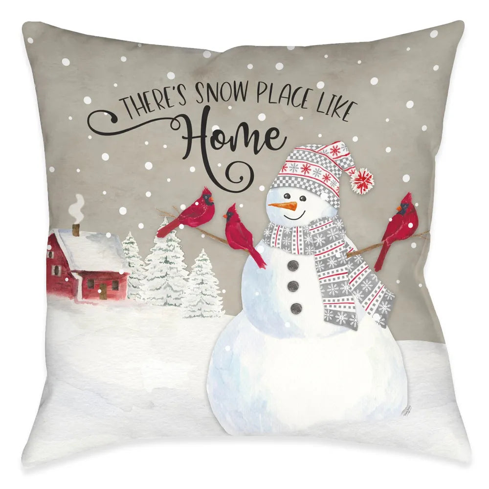 Hello Winter Home Outdoor Decorative Pillow