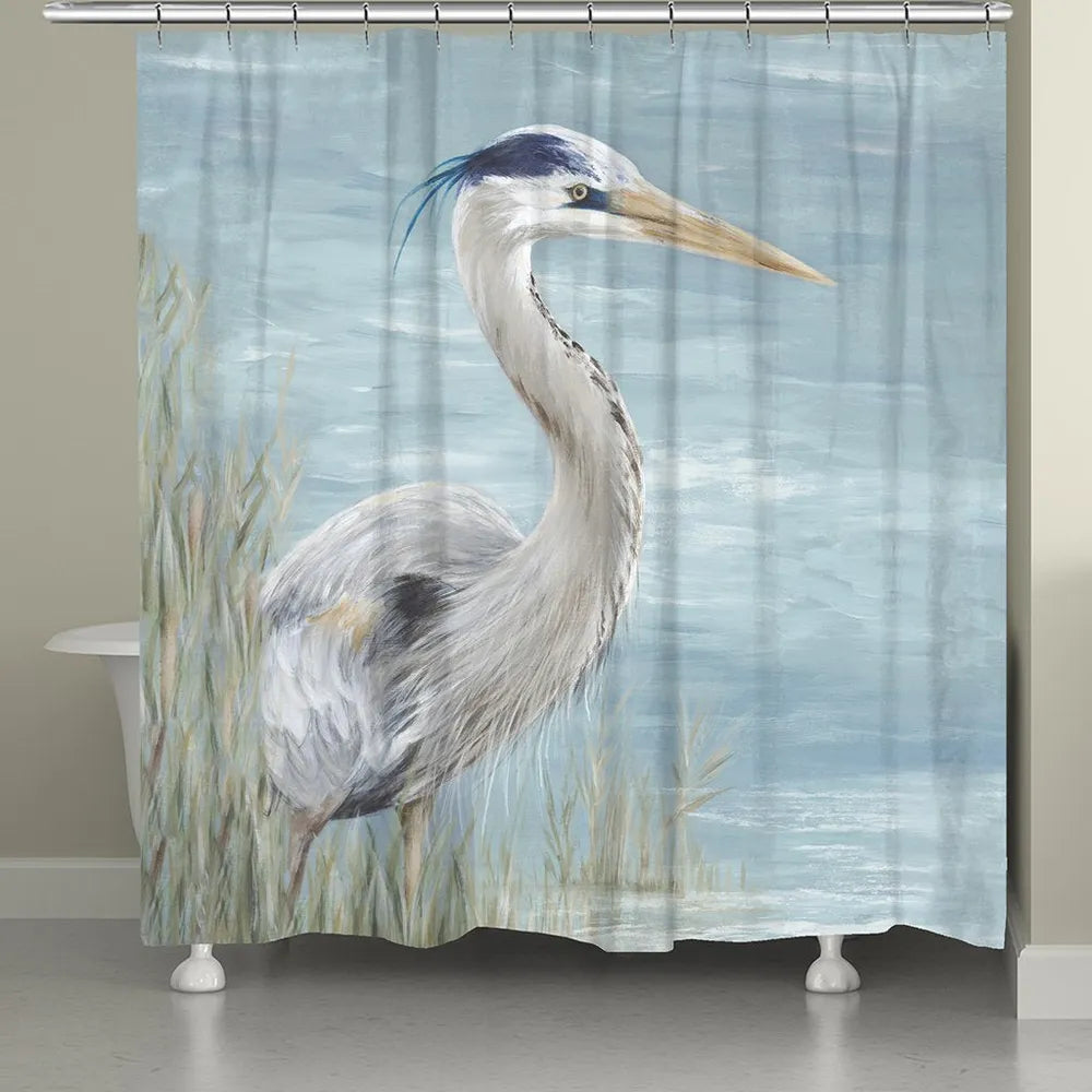 Heron By The Bay Shower Curtain