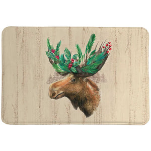 Holiday Moose Memory Foam Rug