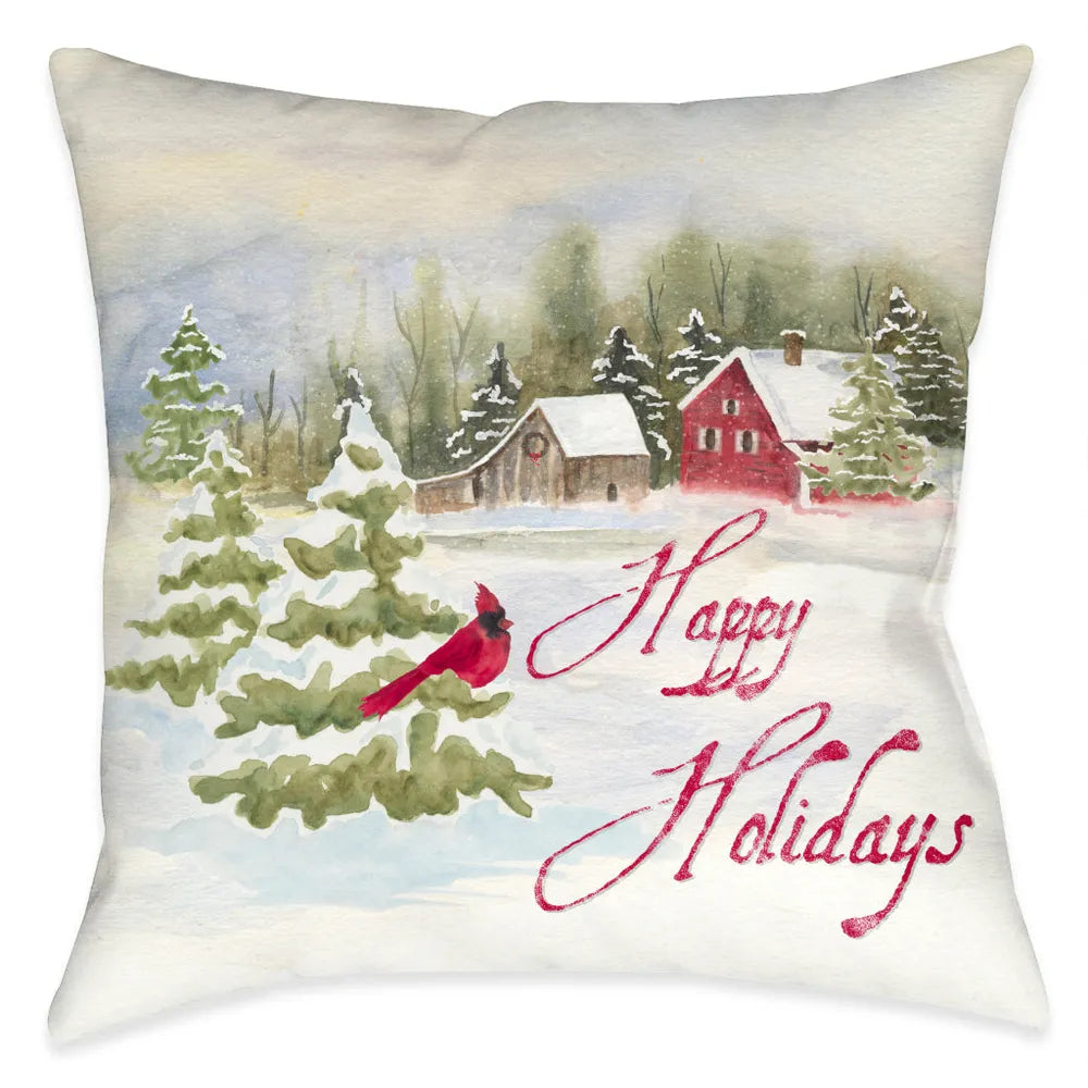 Holiday Cardinal Indoor Decorative Pillow