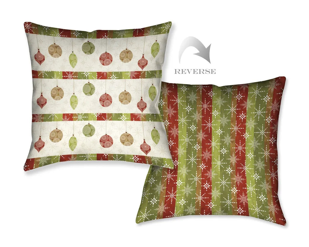 Holiday Ornaments II Indoor Decorative Pillow 