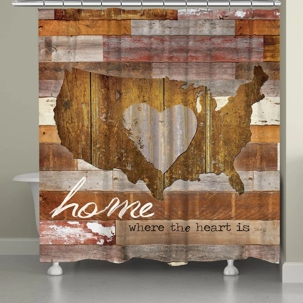 Where the Heart Is Shower Curtain 