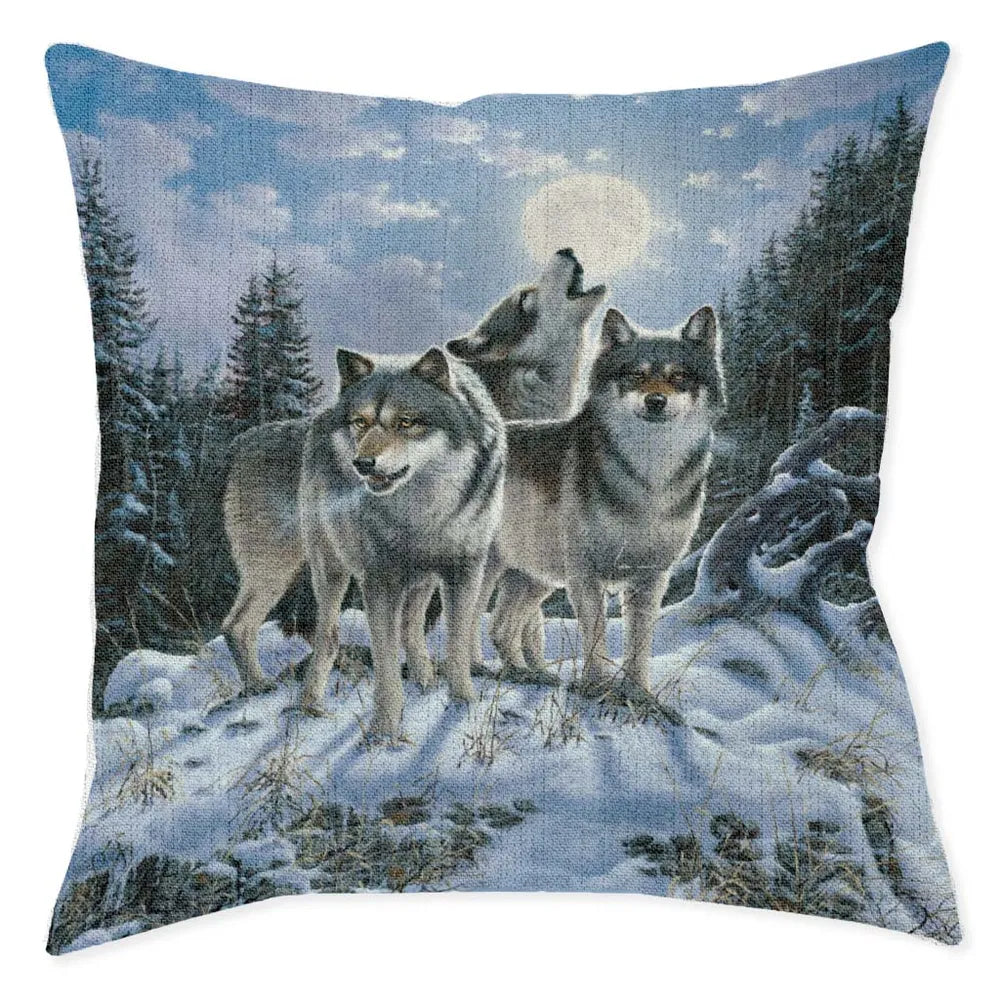 Howl At The Moon Indoor Woven Decorative Pillow