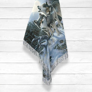 Howl At The Moon Woven Throw Blanket