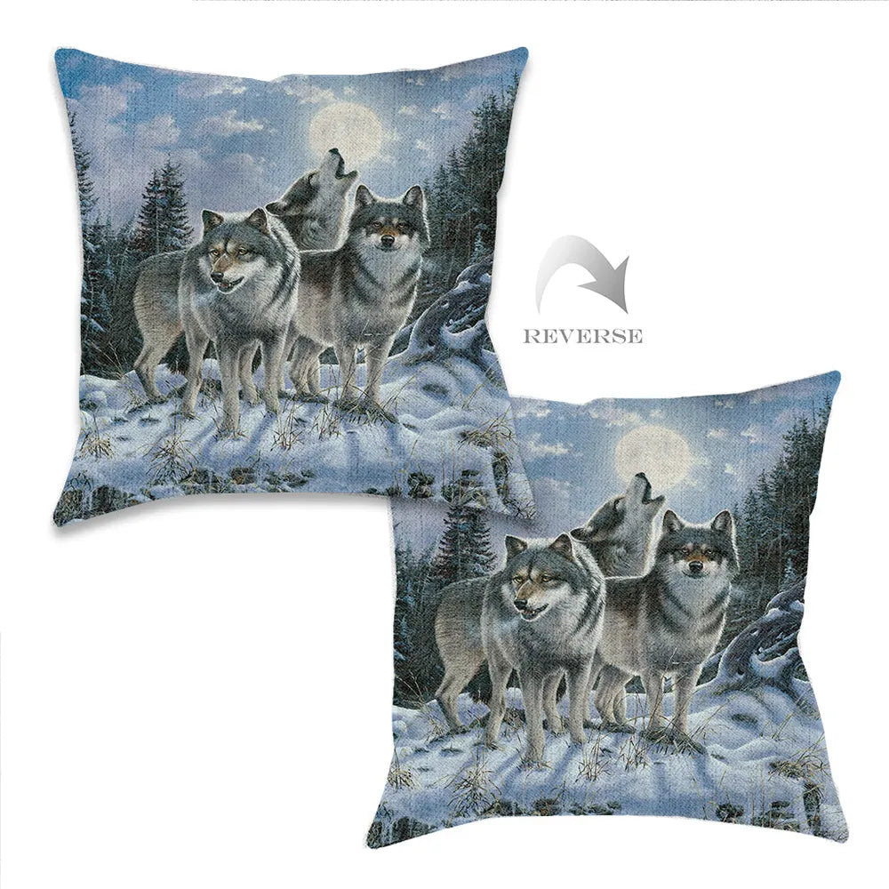 Howl At The Moon Indoor Woven Decorative Pillow