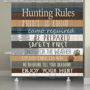 Hunting Rules Shower Curtain