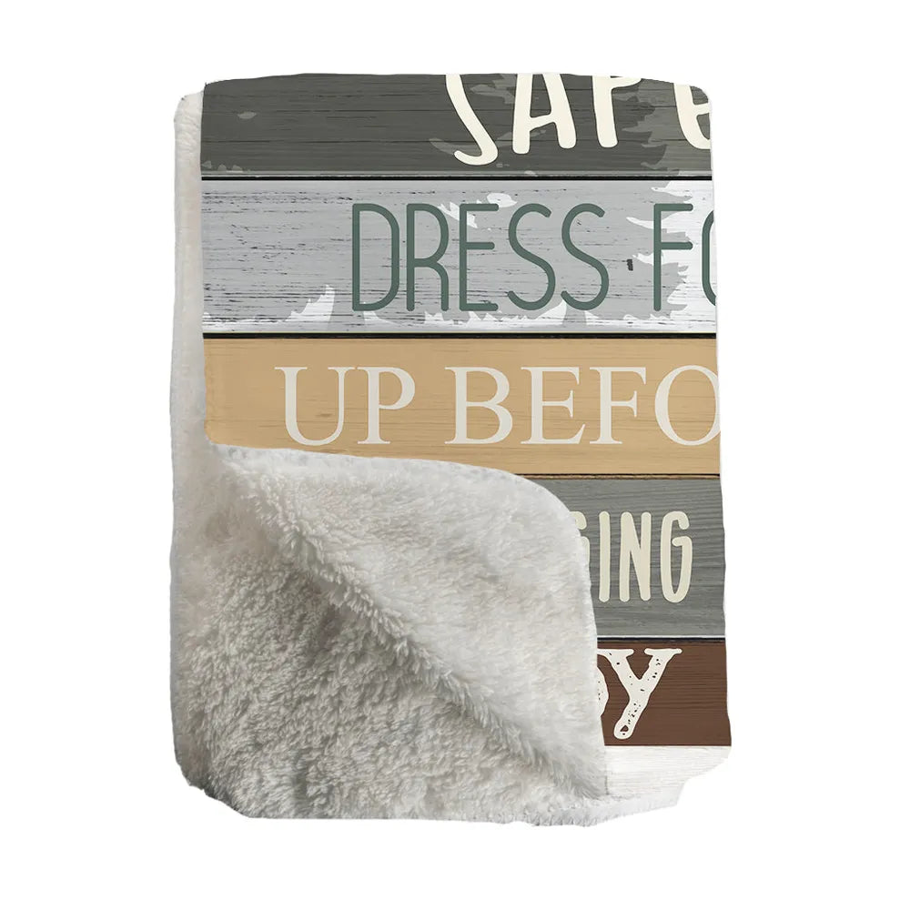 Hunting Rules Sherpa Throw Blanket