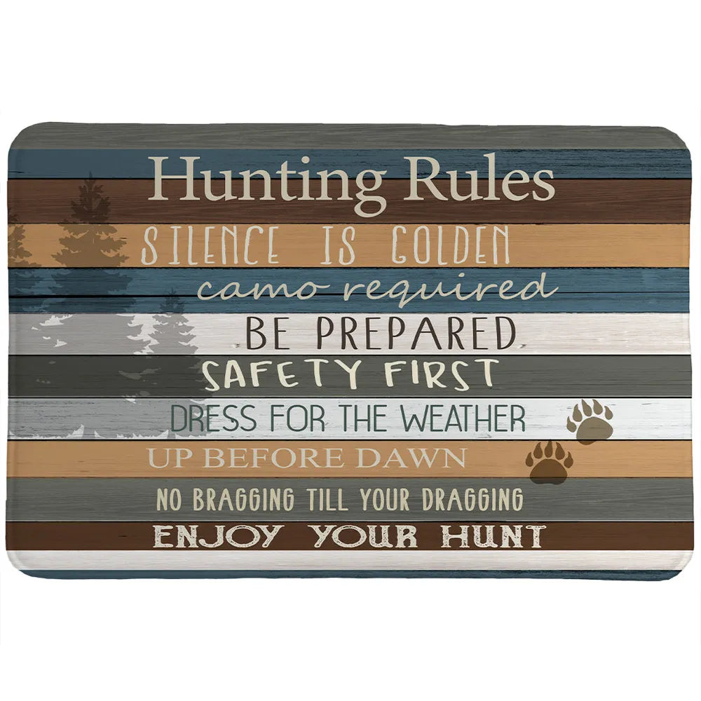 Hunting Rules Memory Foam Rug