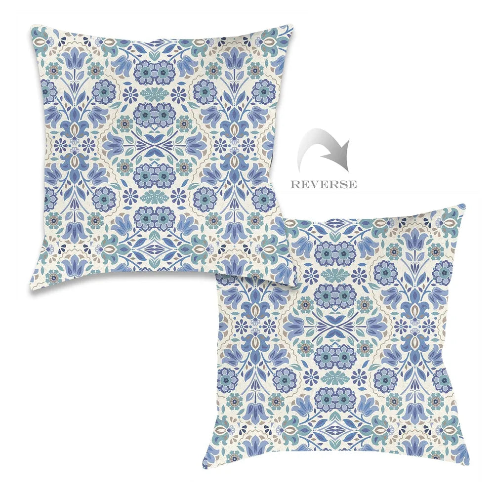 Indochine Blue Indoor Decorative Pillow