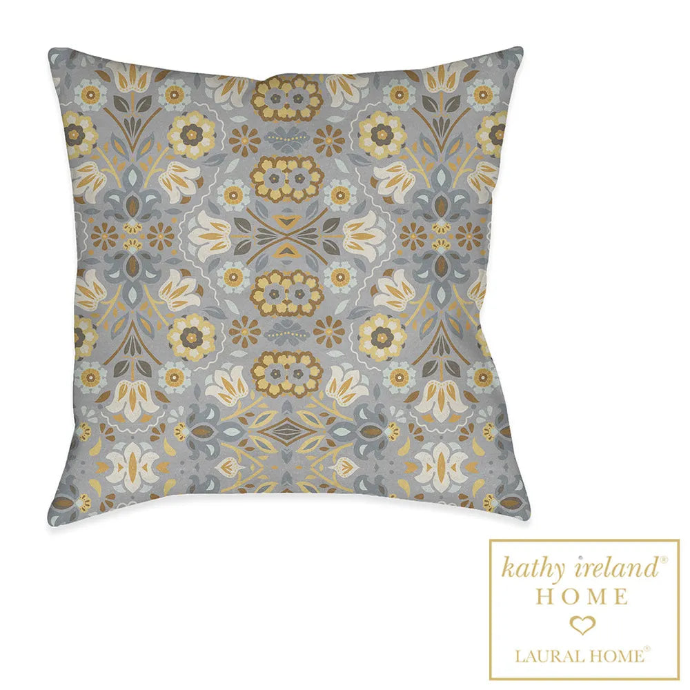 kathy ireland® HOME Indochine Gray Indoor Decorative Pillow