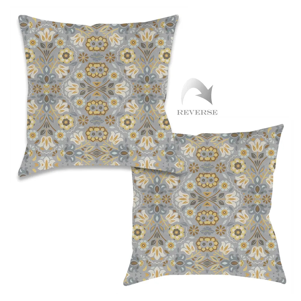 Indochine Gray Indoor Decorative Pillow