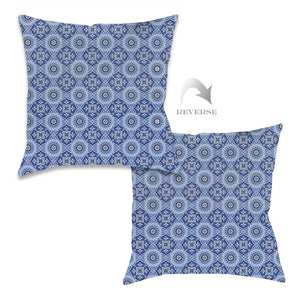 kathy ireland® HOME Indochine Mosaic Indigo Indoor Decorative Pillow